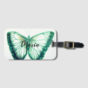 Personalisierter Name Schöner Schmetterling Gepäckanhänger