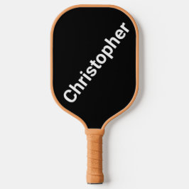 Personalisierter Name Schwarz/Weiß Pickleball Schläger