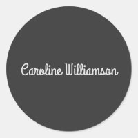 Personalisierter Name Schwarz-weiß Retro Typografi
