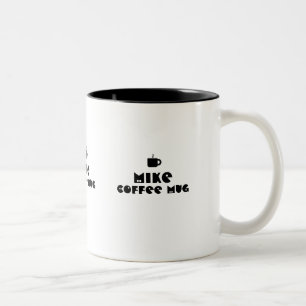 personalisierter Name schwarz Zweifarbige Tasse
