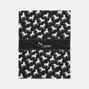 Personalisierter Name Schwarzer Terrier Fleecedecke