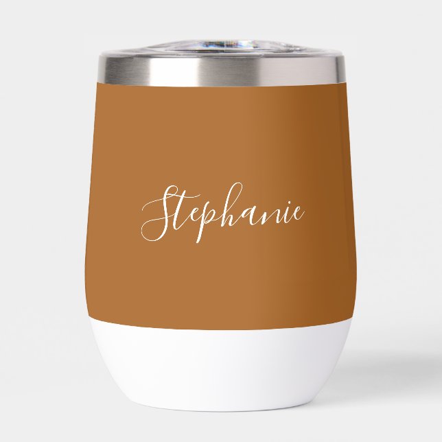 Personalisierter Name Script Terracotta Einfach (Vorderseite)