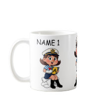 Personalisierter Name Segler Cartoon-Charakter