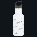 Personalisierter Name Skript Graffiti Water Edelstahlflasche<br><div class="desc">Eleganter Grafitti-Name,  Wasserflasche,  perfekt für behaltend Fitness,  Fitnessstudio,  Laufen,  Joggen,  Training,  Sport,  Picknick im Park oder am Strand und während der Arbeit. Der Schriftart Typ,  Größe und Farbe können geändert werden,  indem Sie auf den Link nach der Personalisierung auf den gewünschten Link klicken.</div>