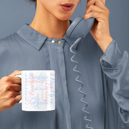 personalisierter Name Skript Schriftart Stil, Typo Tasse