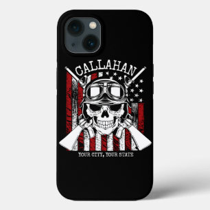 Personalisierter NAME Soldier Skull Duale Guns USA Case-Mate iPhone Hülle