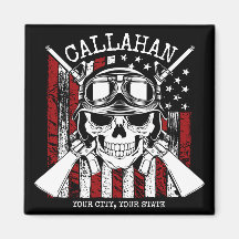 Personalisierter NAME Soldier Skull Duale Guns USA