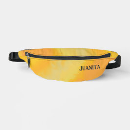 Personalisierter Name Sonniger Zitrusorange Bauchtasche