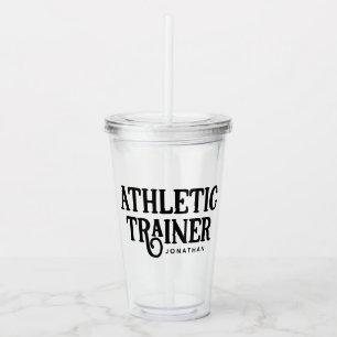 Personalisierter Name Sporttrainer Acryltrinkbecher