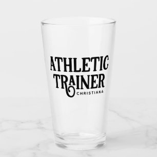 Personalisierter Name Sporttrainer Glas