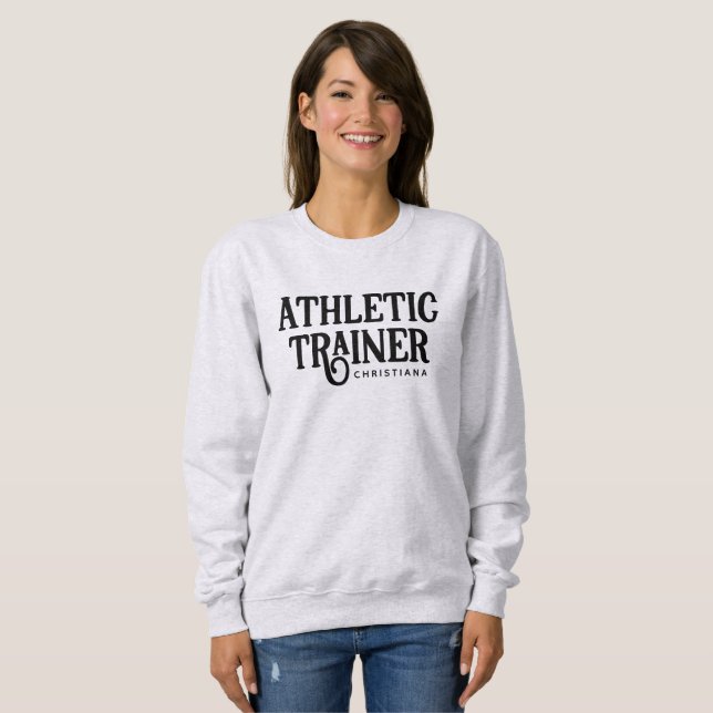 Personalisierter Name Sporttrainer Sweatshirt (Vorne ganz)