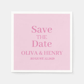 PERSONALISIERTER NAME STILVOLL SAVE THE DATE SERVIETTE