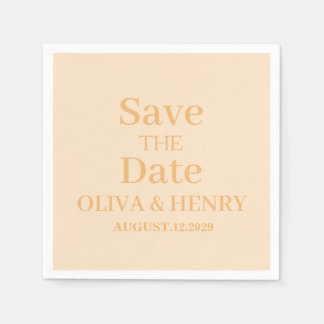 PERSONALISIERTER NAME STILVOLL SAVE THE DATE SERVIETTE