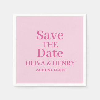 PERSONALISIERTER NAME STILVOLL SAVE THE DATE SERVIETTE