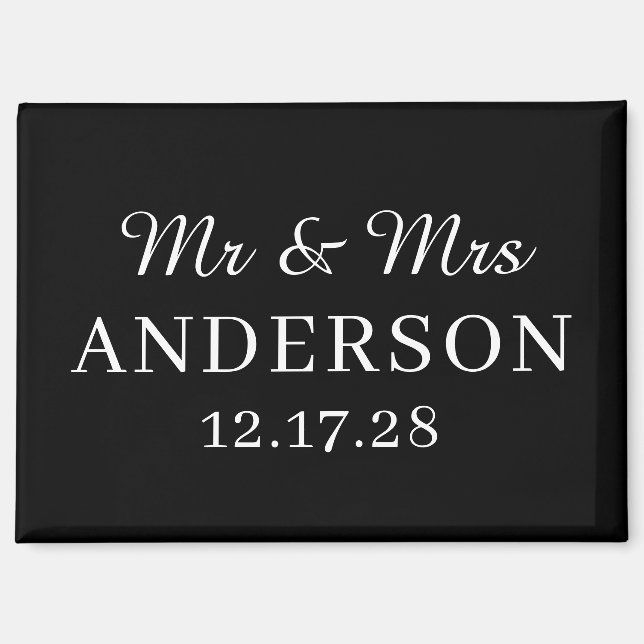 Personalisierter Name Stilvolle moderne minimalist Magnet (Vorderseite)