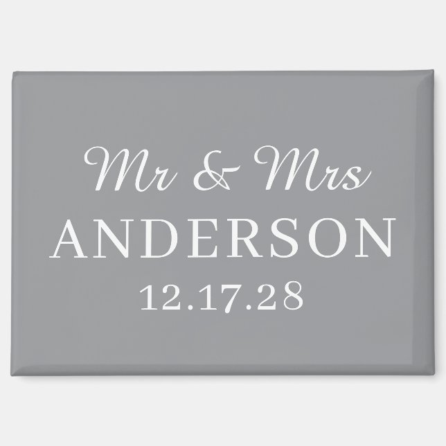 Personalisierter Name Stilvolle moderne minimalist Magnet (Vorderseite)
