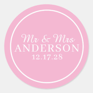 Personalisierter Name Stilvolle moderne minimalist Runder Aufkleber