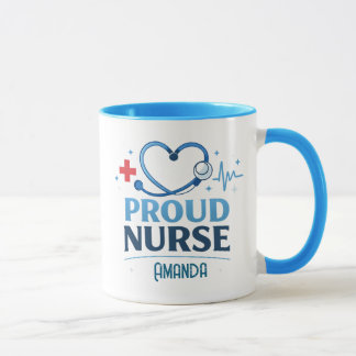 Personalisierter Name Stolz Krankenpfleger Kaffeeb Tasse