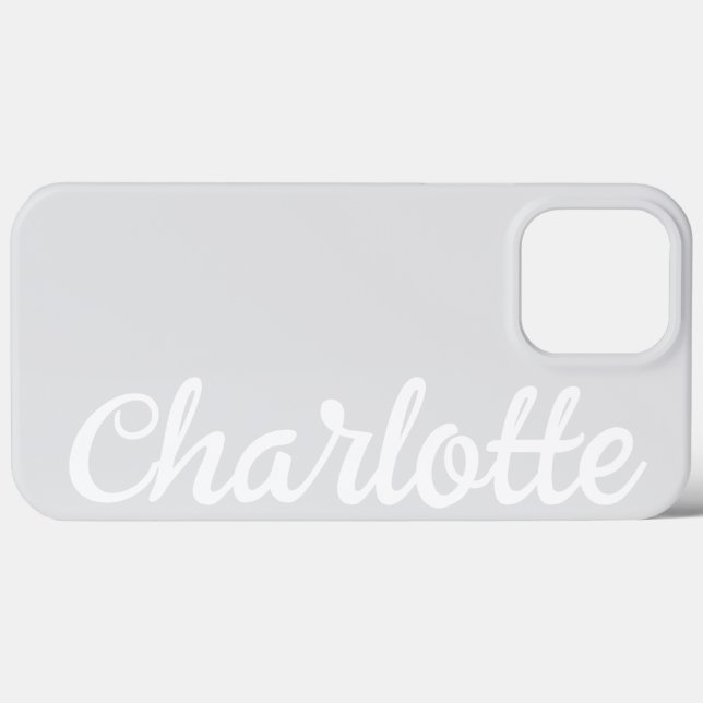 Personalisierter Name Stylisch Modern Minimal Hell Case-Mate iPhone Hülle (Rückseite (Horizontal))
