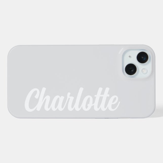 Personalisierter Name Stylisch Modern Minimal Hell iPhone Hülle (Rückseite (Horizontal))