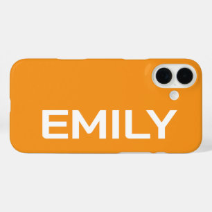 PERSONALISIERTER NAME STYLISCH MODERN MINIMAL MONO iPhone 16 PLUS HÜLLE