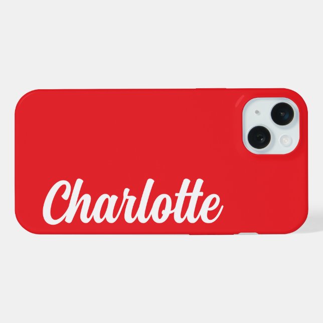 Personalisierter Name Stylisch Moderne Minimal Mon iPhone Hülle (Rückseite (Horizontal))