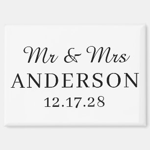Personalisierter Name Stylisch Moderne Minimale Ho Magnet