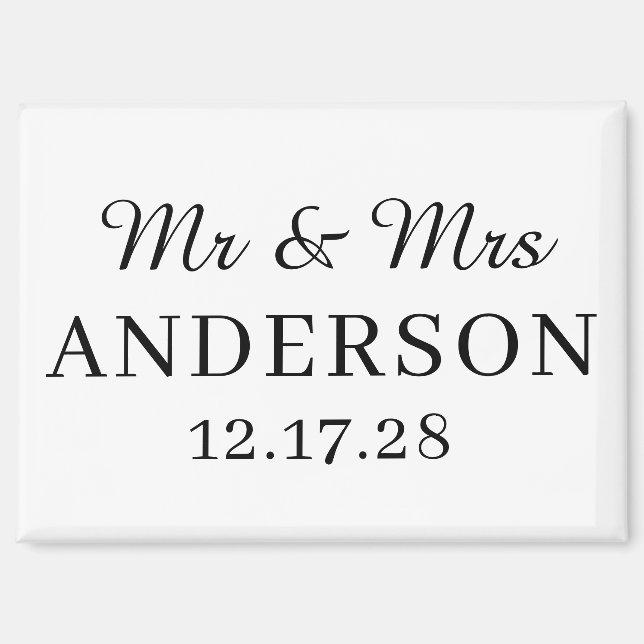 Personalisierter Name Stylisch Moderne Minimale Ho Magnet (Vorderseite)