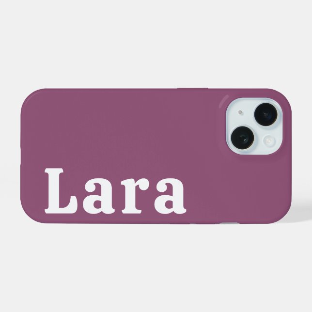 Personalisierter Name Stylisch Moderne Minimale Mo iPhone 15 Hülle (Rückseite (Horizontal))