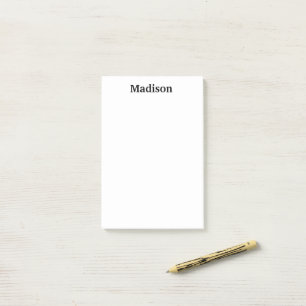 PERSONALISIERTER NAME STYLISCHES MODERNES BÜRO SCH POST-IT KLEBEZETTEL