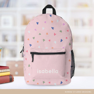 Personalisierter Name Süße Herzen Mädchen Rucksack