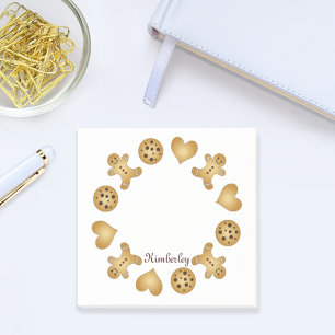 Personalisierter Name Süßer Keks Lebkuchenmann Post-it Klebezettel