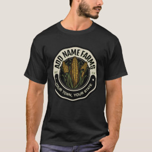 Personalisierter NAME Süßmais-Garten-Farm-Landwirt T-Shirt