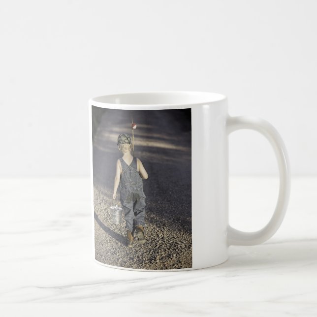 Personalisierter Name Tasse, zu fischen gegangen Kaffeetasse (Rechts)