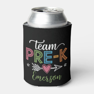 Personalisierter Name Team Pre-K Vorschullehrer Dosenkühler
