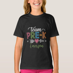 Personalisierter Name Team Pre-K Vorschullehrer T-Shirt