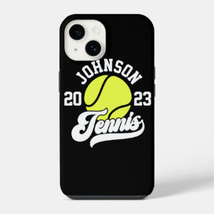 Personalisierter NAME Tennisspieler Schläger Ballp iPhone 14 Hülle