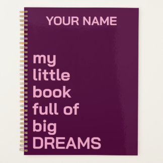 PERSONALISIERTER NAME TEXT EINFACH STYLISCH TÄGLIC PLANER
