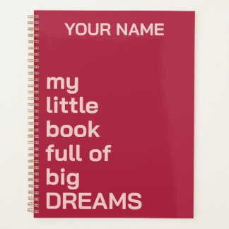 PERSONALISIERTER NAME TEXT EINFACH STYLISH TÄGLICH PLANER