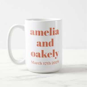 PERSONALISIERTER NAME & TEXT EINFACHE STILVOLLE HO KAFFEETASSE