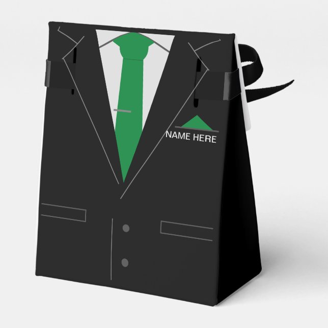 Personalisierter Name Text Funny Krawatte Geschenk Geschenkschachtel (Rückseite)