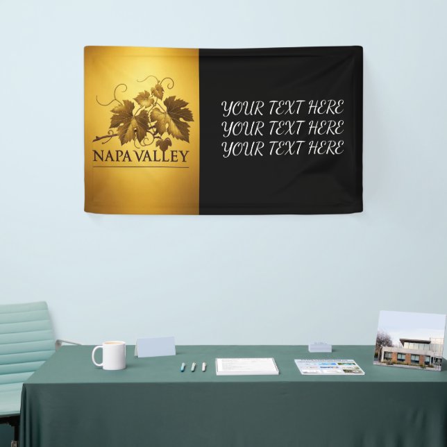 Personalisierter Name Text Napa Valley Event-Banne Banner (Messeveranstaltung)