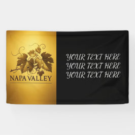 Personalisierter Name Text Napa Valley Event-Banne Banner