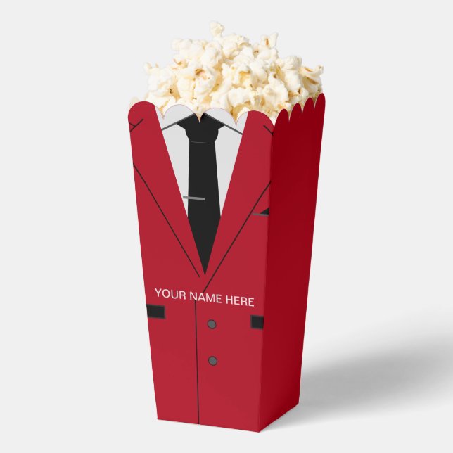 Personalisierter Name Text Red Anzug Funny Popcorn Geschenkschachtel (Geplatzt)