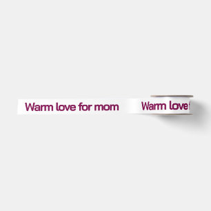 PERSONALISIERTER NAME & TEXT WARMHEITSLIEBE FÜR MA SATINBAND