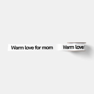 PERSONALISIERTER NAME & TEXT WARMHEITSLIEBE FÜR MA SATINBAND