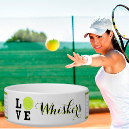 Personalisierter Name Thema Tennis Napf