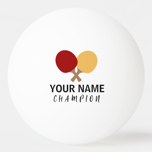 Personalisierter Name Tischtennisball (Vorderseite)