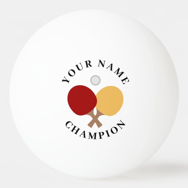 Personalisierter Name Tischtennisball (Vorderseite)