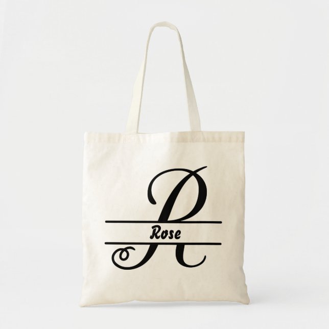 personalisierter Name Totbeutel, Sonderbrief R Ges Tragetasche (Vorne)